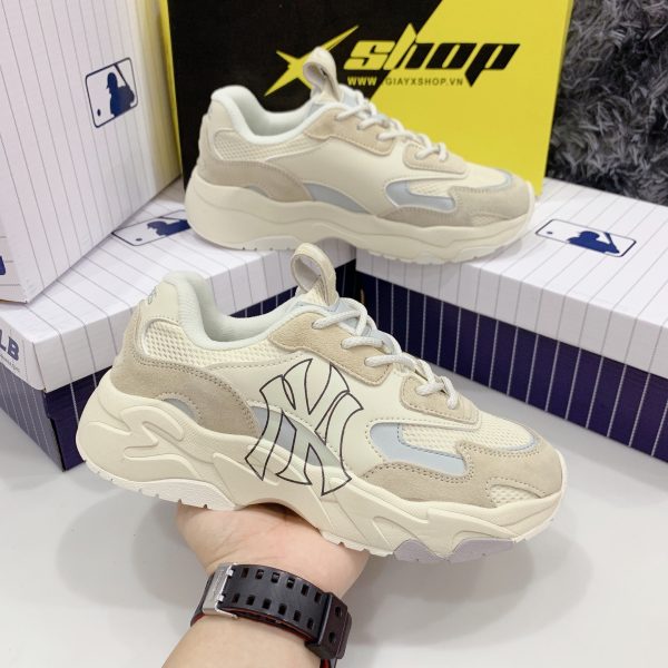 Giày MLB Mustard NY Da Lộn Kem REP 1:1